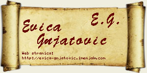 Evica Gnjatović vizit kartica
